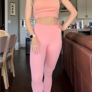 High-Waist Nike Orange Performance Leggings and Halter